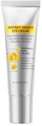 Omedelbart uppljusande ögonkräm, åtstramande mot påsar och rynkor under ögonen, anti-aging, mörka ringar – lyft, jämnar ut fina linjer, med retinol