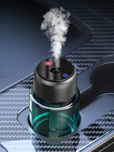 160ml Grande Capacité Diffuseur Voiture avec Parfum, Arômes Longue Durée 9-12 Mois, Atomiseur Ultrasonique, On/Off Automatique, 3 Modes, Lumière Étoilée, Rechargeable, BJ 047 (Oud)