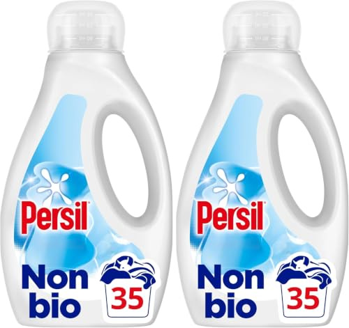 Persil Non Bio Laundry Washing Liquid Detergent outstanding stain removal in quick & cold washes tough on stains, gentle next to sensitive skin 35 washes (945 ml) (Pack of 2)