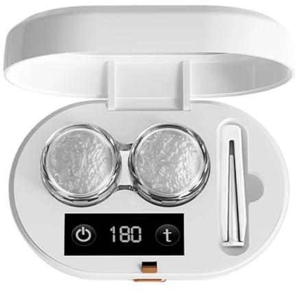 Contact Lens Cleaner Machine - Ultrasonic Portable Cleaner - Hard Lens Cleaning Machine - for Women Adults Home Travel Business Daily Monthly Yearly Night Care
