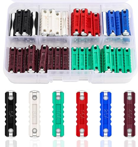 60 Fusibles Torpilles 5 A 8 A 10 A 16 A 25 A 40 A Fusible Voiture Pour Véhicules Européens Et Voitures Anciennes