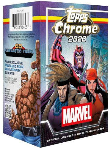 2026 Topps Chrom-Marvel-Comics – werksseitig versiegelt – Vorteilsbox