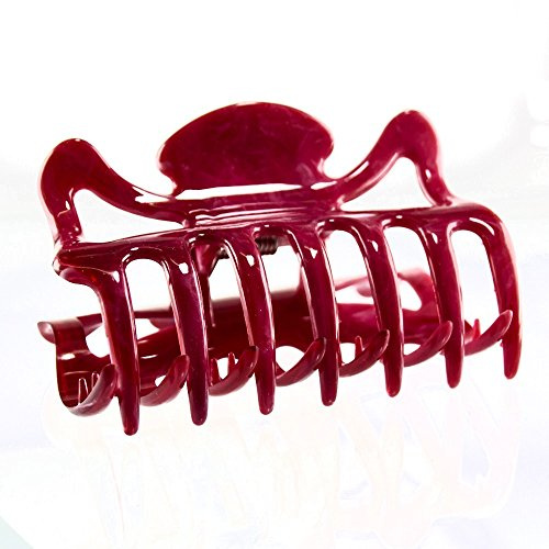 1Stk Haarkralle groß 9cm in rot - Made in Germany - WeLoveBeads
