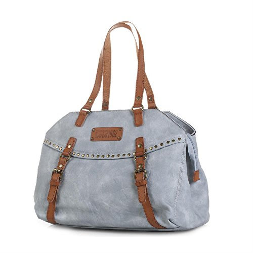 Lois Tasche mit Gurt Farbe graublau