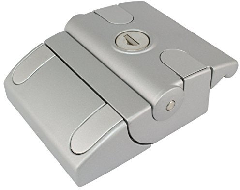 3D24_eu Fallenverschluss Compact Aluminiumlegierung Schloss Sicherheitsschloss Schlüsselsperre Alufarbig