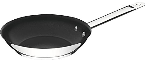 Tramontina - Sartén Professional, de Acero Inoxidable, Antiadherente y Terminación Brillante, con Fondo Triple y Mango, 30 cm y 2,9 L
