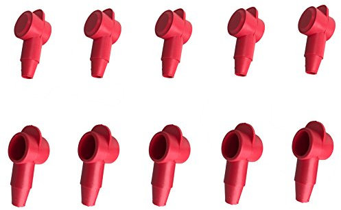 eXODA Polschutzkappe 10x Isolierkappe rot für Kabel 16 25 35 50 mm² qmm Kopf 18mm