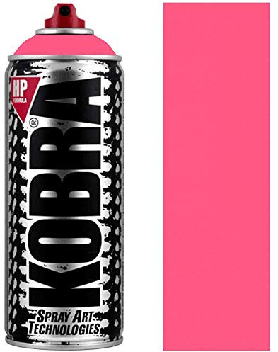 KOBRA HP High Pressure Spray Paint 400ml Can – Professional Grade 100% Acrylic Formula with Matte Finish for Graffiti, Street Art, Crafts & Multi-Surface Use (5010 Light Magenta)