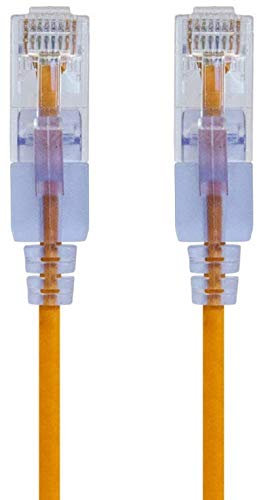 Monoprice - 116322 SlimRun Cat6A Ethernet Patch Cable - Snagless RJ45 UTP Pure Bare Copper Wire 10G 30AWG 3ft Yellow 10-Pack