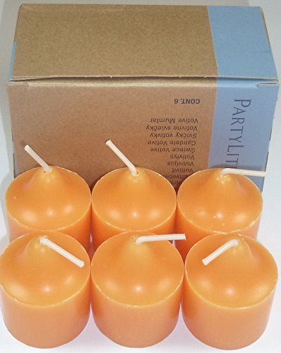 PartyLite 6 Votivkerzen Würziger Kürbis aus der Reihe Köstlich