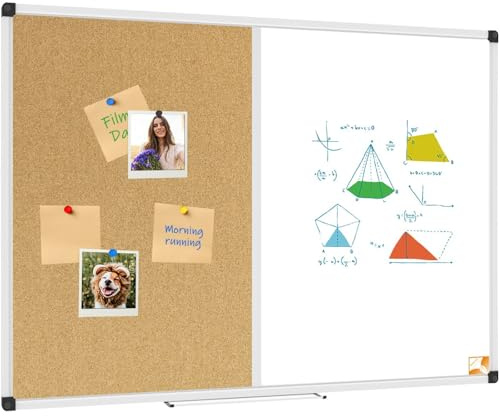 XBoard Magnetic whiteboard Corkboard Combo,36 x 24 Inches