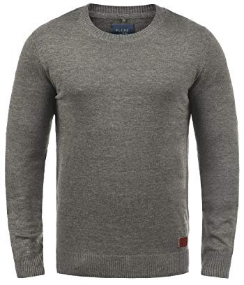 Blend Lars 20703347ME Strickpullover, Größe:XXL, Farbe:Zink Mix (70815)