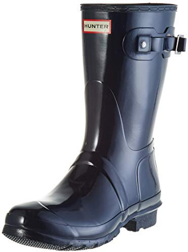 Hunter Wmn Org Short Gloss Stivali di gomma Donna, Blu (Navy), 37 EU (4 UK)