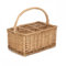 6 Flasche Gedämpfte Wicker 2 Tone Flaschenträger
