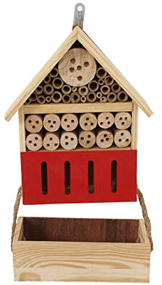 PLANETE PLANTE - Insektenhotel mit Blumenkasten und Pflanzensamen - Entdeckungs- und Naturset - 170031 - Holz - Garten - Natur - Pflanze - Blumen - Kinderspiel - Ab 4 Jahren