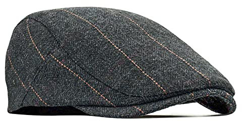 besbomig Schiebermütze Barret Flat Cap Schirmmütze für Herren Damen, Gatsby Newsboy Cap Baskenmützen Golfermütze, Frühling Herbst Winter, 55-59cm