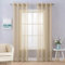 MIULEE 2er Set Voile Vorhang mit Ösen Transparente Gardine aus Voile Polyester Ösenschal Transparent Wohnzimmer Luftig Dekoschal für Schlafzimmer Braun 245 x 140cm (H x B), Grommet Top