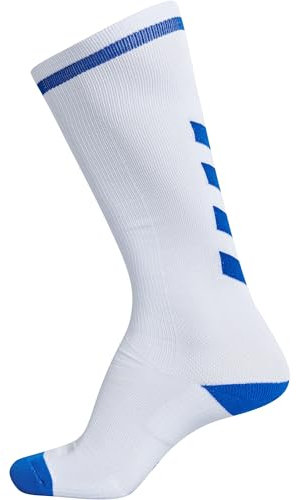 Hummel Unisex Elite Indoor High Socken, WHITE/TRUE BLUE, 41 EU