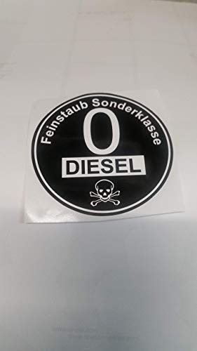 stickerpoint24 Euro 0 Plakette Aufkleber Feinstaub Sonderklasse Diesel Umweltplakette