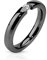 BlackAmazement 316L Edelstahl Ring poliert Rosegold Schwarz Gold Silber IP Zirkonia CZ 3mm Ringgröße 50-68 elegant Damen (Schwarz, 68 (21.6))