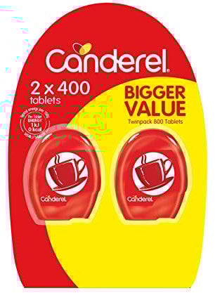 Canderel Sweetener Tablets 2 x 400 - Zero Calorie and Diabetic Friendly VALUE PACK - (800 Tabs)