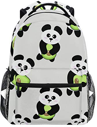 Süße Panda Avocado Rucksack Schule für Mädchen Jungen Kinder Reisetasche Bookbag