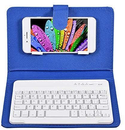 Tastiera senza fili Bluetooth, tastiera universale Bluetooth staccabile per tastiera e custodia protettiva per custodia sottile compatibile con telefono cellulare da 4,5 '- 6,8' 'per