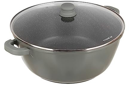 KASANOVA Grande pentola antiaderente diametro 36 cm linea I Giganti, con coperchio in vetro