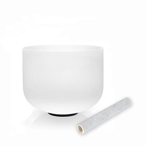 TAIFENG C Note Root Chakra Quartz Frosted Crystal Singing Bowl 8 inch
