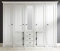 GuenstigEinrichten Kleiderschrank Landhausstil Hooge in Pinie weiß Landhaus Drehtürenschrank 7-türig mit Spiegel 236 x 206 cm Schlafzimmerschrank (Weiß Kleiderschrank 2)
