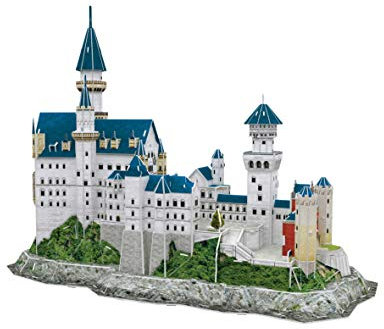 WORLD BRANDS DS0990H World Brands-3D-Puzzle, Schloss Neuschwanstein, Erwachsene, Modelle zum Reiten, 3D-Puzzle, lustige Geschenke, Kultur, Reisen von zu Hause aus, bunt