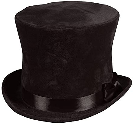 WOOOOZY NEU Hut Zylinder Flair Deluxe, schwarz, Samtzylinder für Kopfweiten Gr. 59-60cm