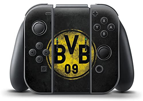 DeinDesign Skin kompatibel mit Nintendo Switch Controller Folie Sticker Borussia Dortmund BVB Fanartikel