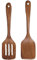Utensilios de Cocina Madera - Set de 2 Espátulas de Madera de 30 cm para Sartenes Antiadherentes y Woks