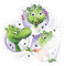 Spreadshirt Die Olchis Film Olchi Kinder Und Drachenstuhl Sticker, max. 10 x 10 cm, 10 x 10 cm, Transparent glänzend
