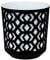 Plant Pots Large Small Medium Round Decorative Plastic Holder Planters Basket Flower Pot Garden Stand Cover flower (30 cm Black+White)