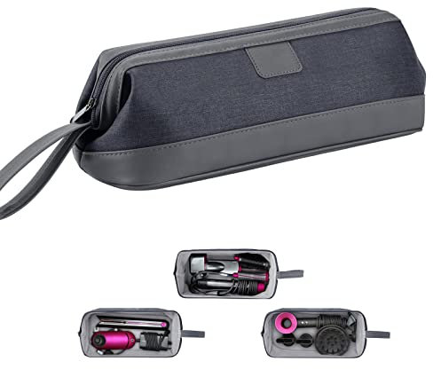 Kyrio Borsa Universale per Asciugacapelli, Compatibile con Dyson Supersonic e Airwrap, Custodia Portatile da Viaggio per Cosmetici (Grigio Scuro)