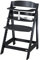 roba Babyhochstuhl Sit Up Flex - Mitwachsender Hochstuhl aus Holz - Verstellbarer Kinderhochstuhl mit Schrittgurt - ab 6 Monaten bis 70 kg - Schwarz
