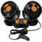 Riloer Ventilateur de voiture à double interrupteur 12 V / 24 V - Adaptation à 360 ° pour voiture, minivan, SUV, camion, chariot élévateur