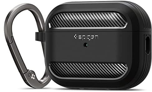 Spigen Rugged Armor Hülle Case Kompatibel mit AirPods Pro 2. Generation (2023/2022) - Schwarz