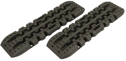AG Automotive 2X Recovery Boards Bergeboards Offroad Tracks Traktionsmatten Gripmatte Sandbleche grau für Geländewagen Wohnmobil PKW LKW