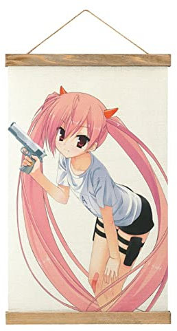 Magnetische Schriftrolle Aria The Scarlet Ammo Anime Aufhänger Poster DIY Wand Stoff Dekor Hängende Gemälde Rahmen Kit Halter für Wohnzimmer