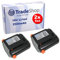 2X Trade-Shop Premium Li-Ion Akku 18V / 2500mAh kompatibel mit Gardena 9840-20 5ICR18/65, EasyCut Li-18/23R (9823) Allround Bläser AkkuJet 18-Li (9335) PowerMax Li-18/32 (5039)