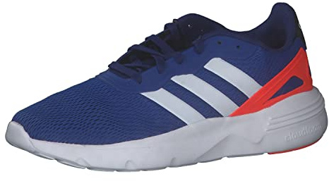 adidas Herren Nebzed Cloudfoam Lifestyle Running Shoes, Royal Blue / Cloud White / Solar Red, 45 1/3 EU