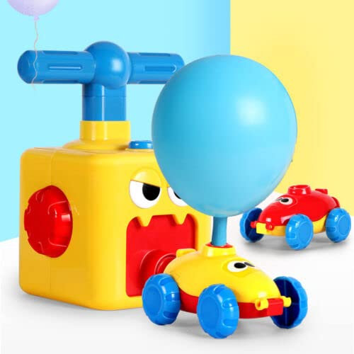 SGM Balloon Powered Cars Toy for Kids, Balloon Launcher Air Powered Race Car Toy Set with Inflatable Balloon, Preschool Educational Science Toys Gift for Kids Boys Girls 868-92