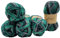 5 x 100 Gramm Sockenwolle Ilkadim Export Wooltime mehrfarbig, 75% Superwash Wolle, 500 Gramm Strickwolle für Stricksocken und Strümpfe (schwarz grün grau 11012)