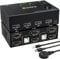 Dual Monitore KVM Switch HDMI 4k@60Hz, ESKEVE HDMI Extended Display Switch für 2 PCs mit zwei Monitore und 4 USB 2.0 Ports, Desktop Controller und USB HDMI Kabel enthalten