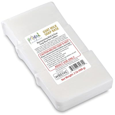 Primal Elements Ziegenmilchseifenbasis – feuchtigkeitsspendende Glyzerin-Seifenbasis zum Basteln und zur Seifenherstellung, leicht zu schneiden, 0,9 kg