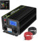NOVOPAL Inversor 24v 220v Onda Pura 5000w con Pantalla LCD Display con 2 Toma de AC &2.1A USB Puerto