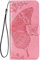 TEYYOS Funda Folio con Mariposa para el Honor 90 Lite, Carcasa PU/TPU Cuero Billetera con Efectivo y Tarjetas Ranuras, Leather Case Cover Estuche - Rosado